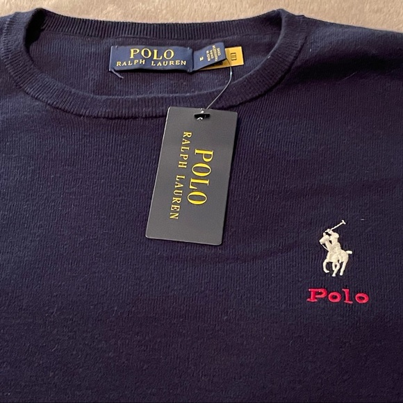 NWT Polo Ralph Lauren Cotton Crewneck Sweater - Picture 9 of 9